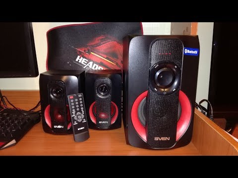 Speakers SVEN MS-304, juodas (40W, FM, USB/SD, Ekranas, RC, Bluetooth), SV-015602 video