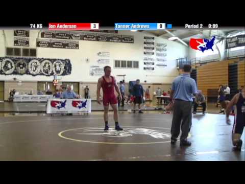 2012 Univ. WTT: 74 KG - Jon Anderson (Army) vs. Tanner Andrews (NYAC)