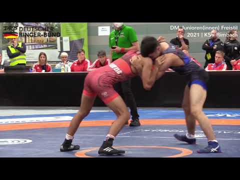RINGEN DM 21 Junioren - FINALE 57kg Karamjeet Holstein vs. Asis Isaev