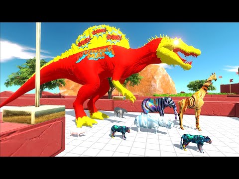 ESCAPE FROM WONDERMAN SPINOSAURUS - Animal Revolt Battle Simulator