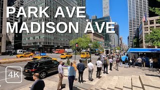 NEW YORK CITY Walking Tour 4K PARK AVENUE MADISON 
