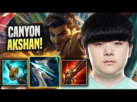 CANYON IS A MONSTER WITH AKSHAN! - DK Canyon Plays Akshan TOP vs Rumble! | Season 2022
