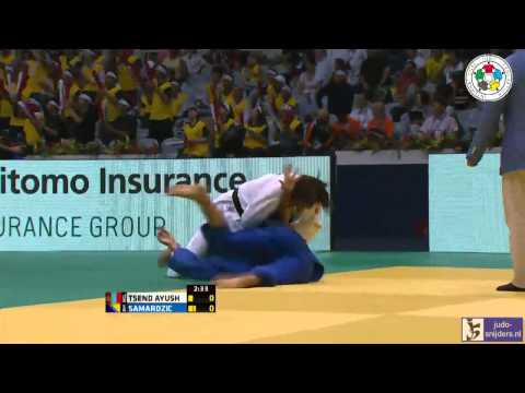 Judo 2013 World Championships Rio de Janeiro: Tsend Ayush (MGL) - Samardzic (BIH) [-70kg]