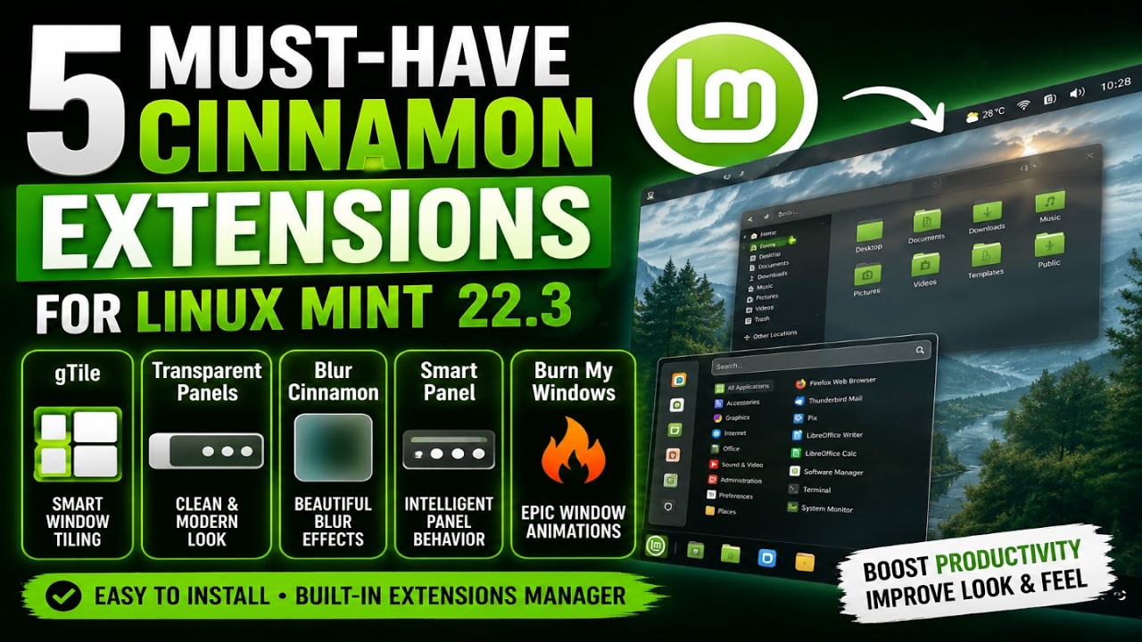Linux Mint 22.3 Cinnamon: 5 MUST-HAVE Extensions You Should Install Right Now
