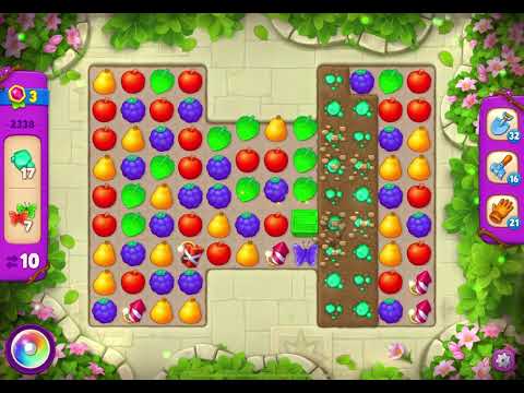GardenScapes Level 2338 no boosters (17 moves)