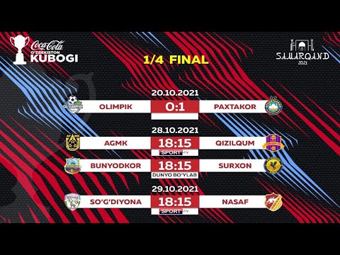 O'zbekiston Kubogi. 1/4 FINAL. BUNYODKOR - SURXON | 28.10.2021 | SportTelekanaliRasmiy