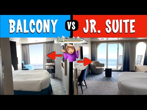 Jr Suite - WORTH IT? Royal Caribbean Cruise Cabin Comparison - Side by Side Room Tour