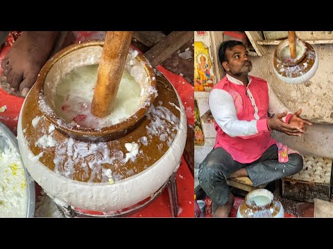 Flying Lassi of Mathura🛸🛸 फुल देसी सौदा👌🏻👌🏻 Indian Street Food | Uttar Pradesh