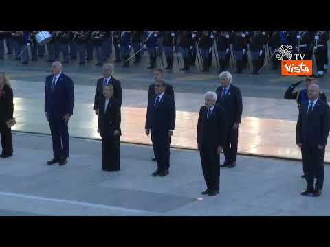 4 Novembre, Mattarella Meloni, La Russa, Fontana a Altare Patria per Giornata Unità Nazionale