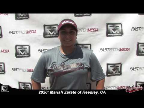 2020 Mariah Zarate Pitcher and Shortstop Softball Skills Video - Batbusters