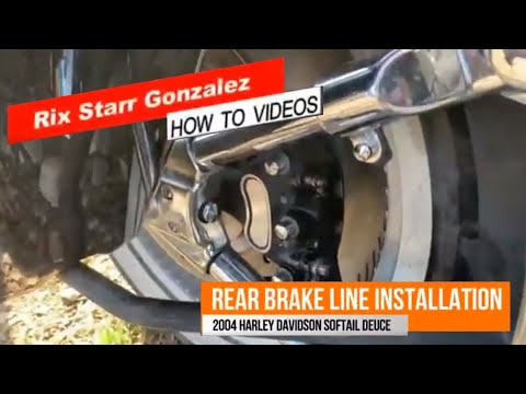 How to Video - Rear Brake Line Replacement - 2004 Harley Davidson Softail Deuce