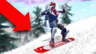 I WENT SNOWBOARDING IN FORTNITE! *SNOW MAP!* | Fortnite Battle Royale