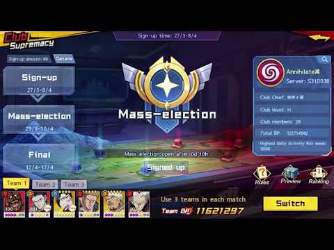 【OPM:The Strongest】Guide: Club Competition (Part 1)