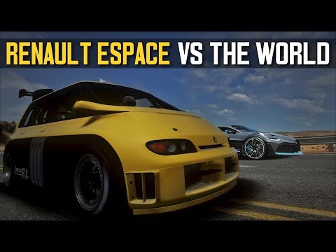 RENAULT ESPACE F1 VS THE WORLD (REGERA, DIVO, CHIRON, TESLA ROADSTER) | ASSETTO CORSA