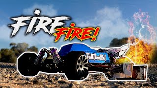 OH NO! 6s 5400kv Wltoys 124019 Ends In Flames!