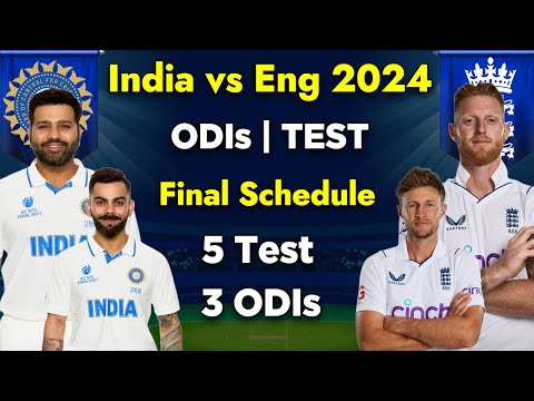 England Tour Of India | Team India All Matches Schedule vs England | IND vs Eng 2024 Schedule