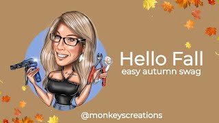 Easy Autumn DIY | Hello Fall Scarecrow Swag with Wreath Lock