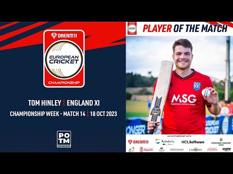 POTM: T.Hinley - ESP vs ENG-XI | Highlights | Dream11 ECC23 | 18 Oct 2023 | ECC23.098