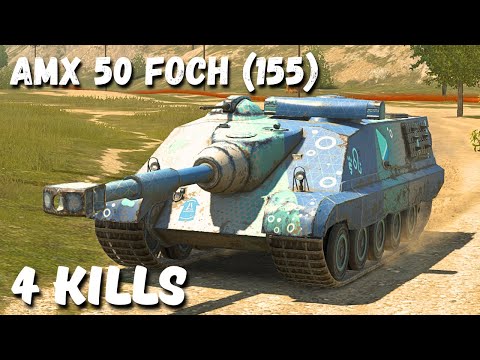 AMX 50 Foch (155) - 4 KILLS | 8,6 K Damage, WoT Blitz Replay