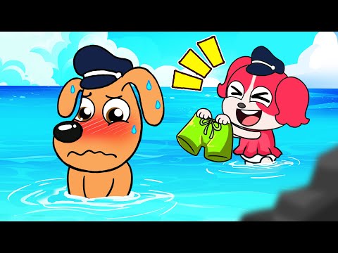 Labrador... Embarrassing Moments At The Swimming Pool? - Very Happy Story | Sheriff Labrador Police