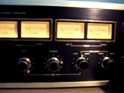 Sansui QA 7000 Quadraphonic (QS) 4 Channel Amplifier playing  Bizarre Love Triangle by Frente