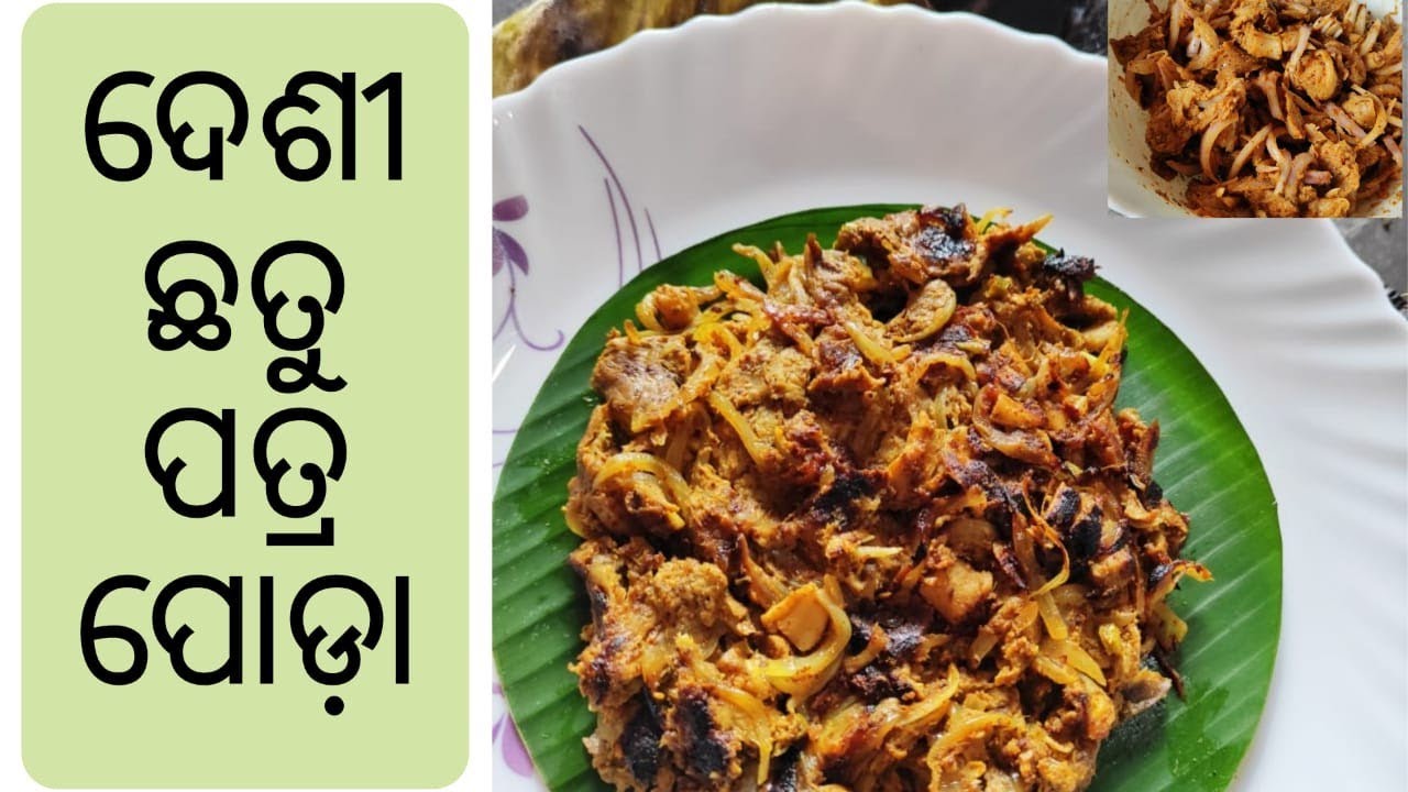 ବର୍ଷା ପାଗ ରେ ଦେଶୀ ଛତୁ ପତ୍ରପୋଡା ର ମଜା ନିଅନ୍ତୁ/Chhatu patra poda recipe/ tasty mushroom poda by bullet