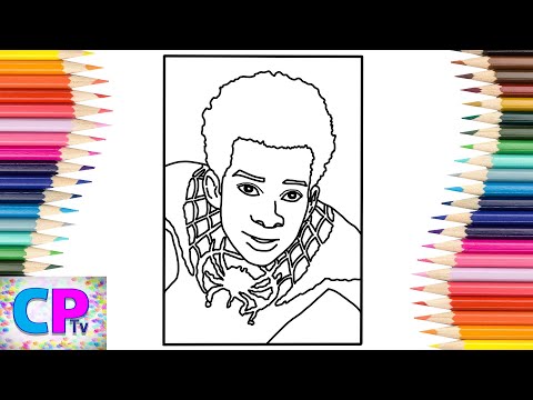 Miles Morales Coloring Pages/Portrait of Miles Morales/Spiderman Coloring/RUD/Future/COPYRIGHT FREE