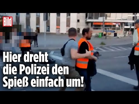 Neue Polizei-Taktik: Jetzt werden die Klima-Kleber blockiert