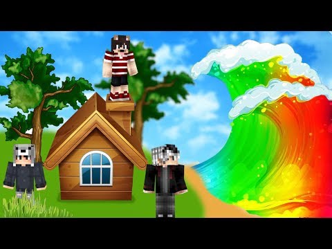 GÖKKUŞAĞI TUSUNAMİ🌈 VS EV #10 - Minecraft