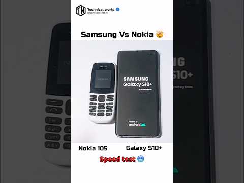 Nokia 105 Vs Samsung S10+ 🤯#speed test 🤔#which is faster 🤔