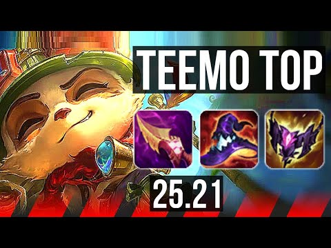 TEEMO vs AATROX (TOP) | 6 solo kills, 49k DMG, Dominating | KR Diamond | 25.21