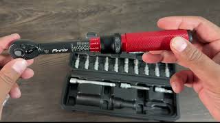 1/4 Inch Drive Click Torque Wrench, 18 PCS by Thorstone