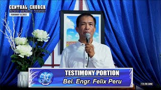 Download Lagu JMCIM | Testimony Portion | Bel. Engr. Felix Peru | February 13, 2022 Thumbnail