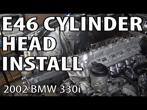 BMW E46 Cylinder Head Installation DIY #m54rebuild 26