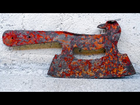 Restoration Antique Rusty Butcher Knife