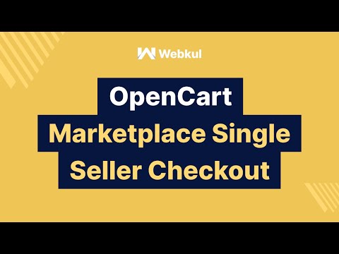 Opencart Marketplace  Single Seller Checkout