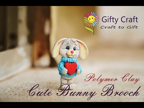 Clay Bunny Brooch | Miniature Bunnies / Rabbits - Polymer Clay Tutorial | how i make clay pins
