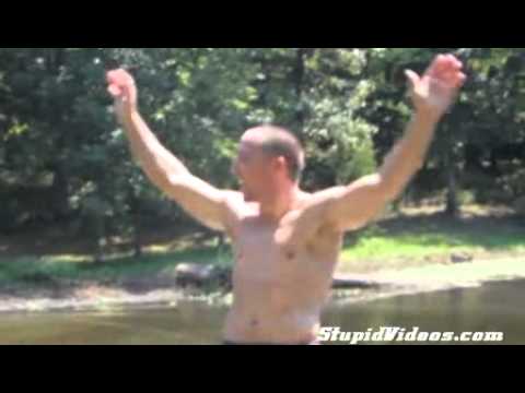 Rope Swing Onto Surfboard