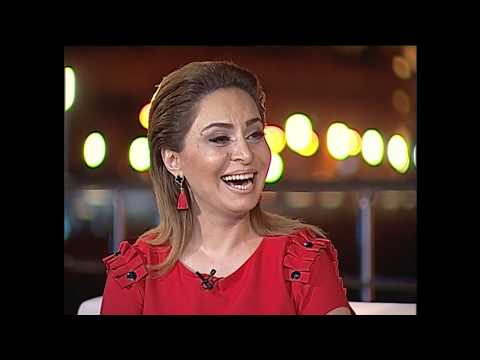 Xezeri sahilinde Fexriyye Lilpar -AztV aparici-Serhci Aydin Eliyev