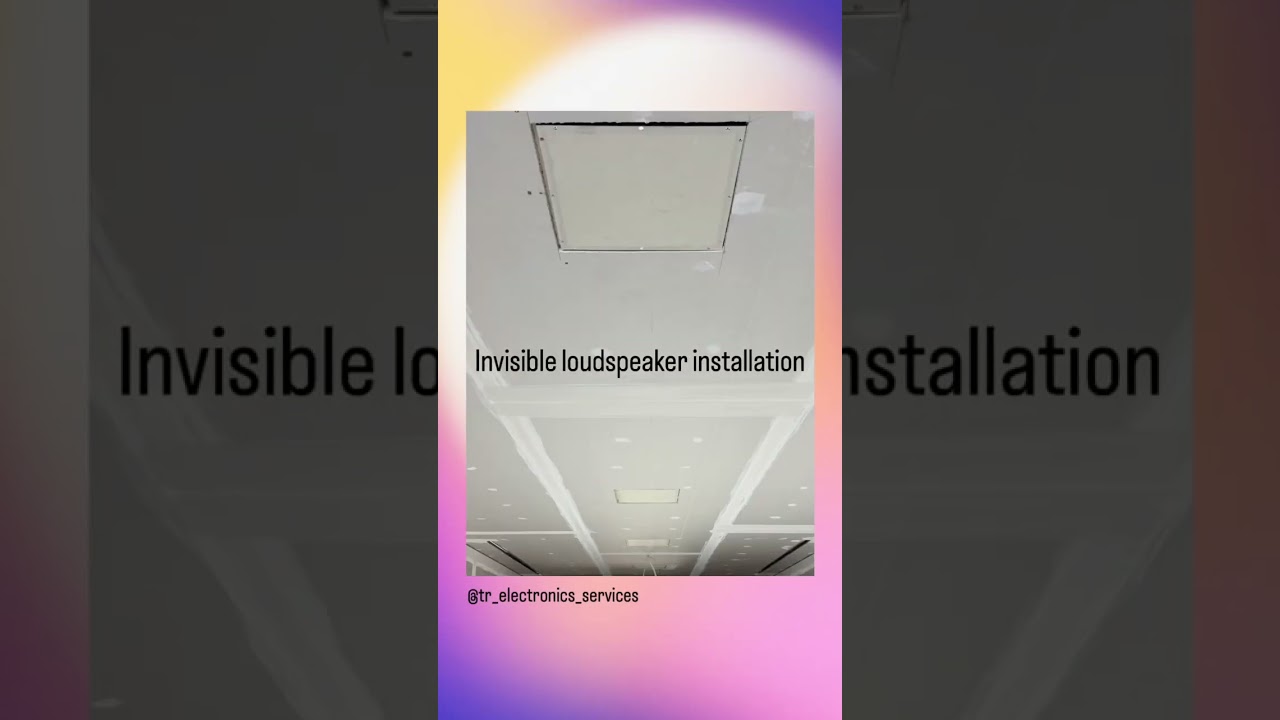 Invisible Speaker Installation