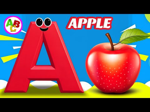  Learn A to Z ABC | Phonics Alphabet Song | A for Apple 🍎 B for Ball ⚽ | Kids ABC Song