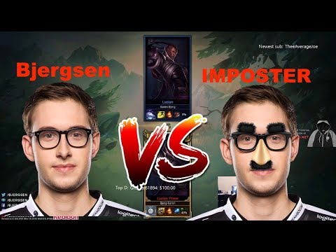 TSM Bjergsen vs. FAKE Bjergsen 1v1 (LOSER CHANGES NAME)