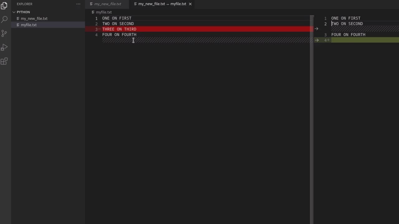 Visual Studio Code Tip:  View a diff between files