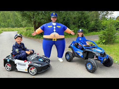 Sofia and her police adventures in a New Police Car