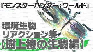 『モンハンワールド』環境生物リアクション集【樹上棲の生物編】