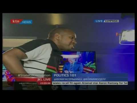 Activist Boniface Mwangi walks out of Jeff Koinange Live, 2nd November 2016