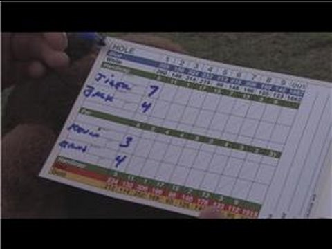 Part of a video titled Golfing Scoring & Tips : How to Fill in a Golf Scorecard - YouTube