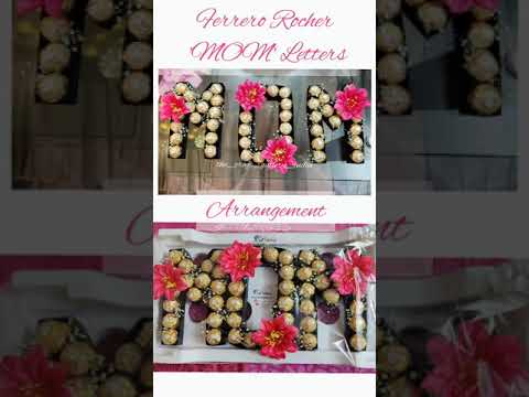 Ferrero Rocher Monogram letter arrangement🌻 #shorts