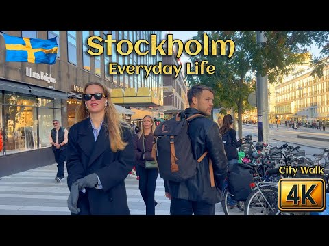Stockholm Everyday Life | Walking Tour in the Heart of the City (4K)