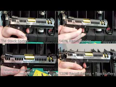 [Hi-Capa] Airsoft Hi-Capa recoil and short stroke slow-mo testing footage